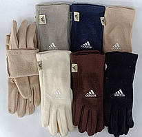 Жіночі сенсорні кольорові флісові рукавички на тонкому флісі (гуртом)