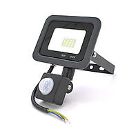 TU  TU Прожектор LED c датчиком движения Ritar ZB-PGGY-10W, 10W, SMD2835, IP65, 800Lm, 6500K (100%),  Ra>70, 104*91.5*40mm, Black