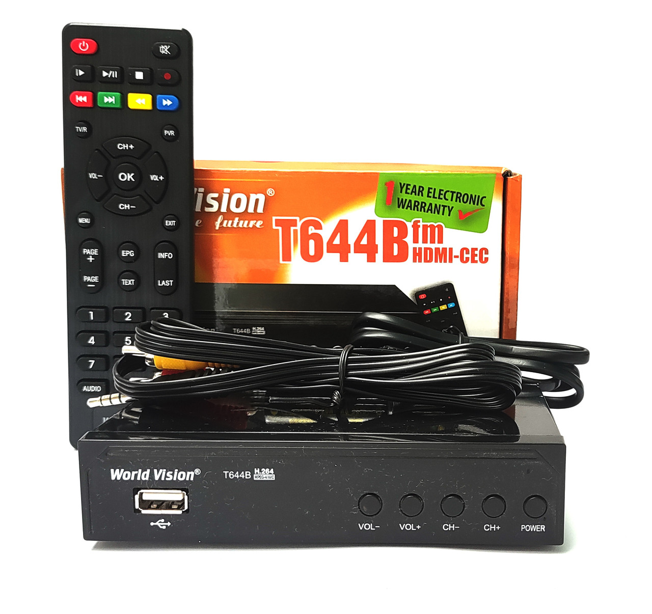 Т2 ресивер World Vision T644B FM HDMI-CEC Гарантія 12 міс + прошивка