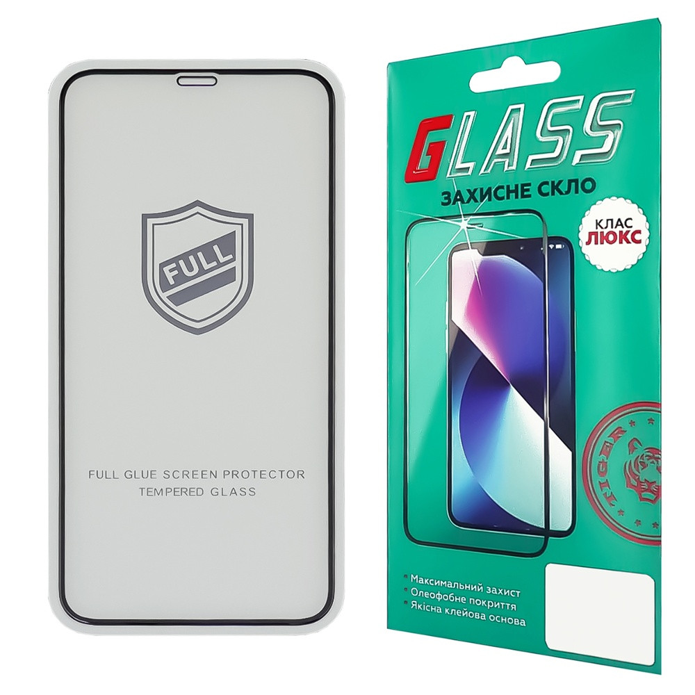 TU TU Защитное стекло для Apple iPhone XR/ 11 Full Glue (0.25 мм, 2.5D, чёрное) Люкс, фото 1