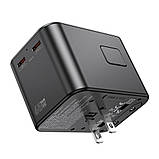 TU TU Сетевое зарядное устройство Hoco AC17 USB/ 2 PD Type-C 65W black, фото 5