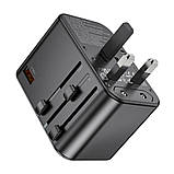 TU TU Сетевое зарядное устройство Hoco AC17 USB/ 2 PD Type-C 65W black, фото 6