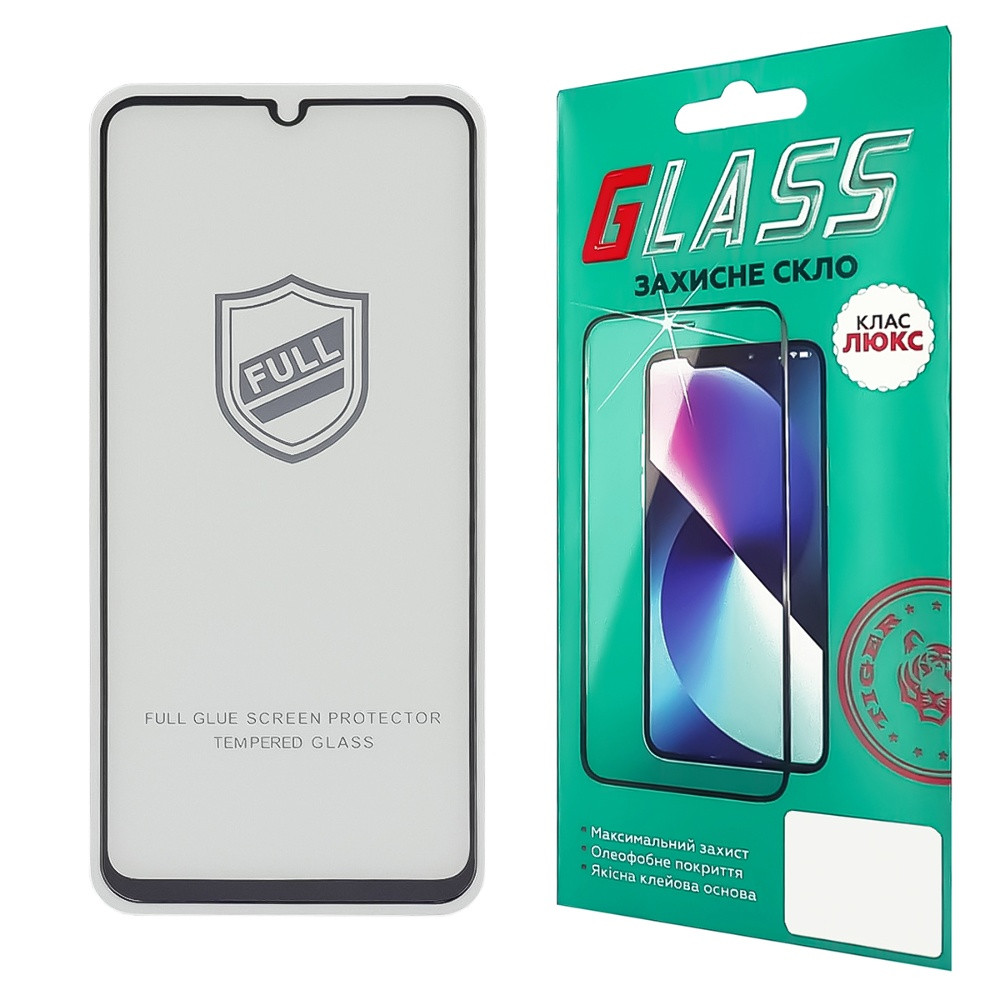 TU  TU Защитное стекло для Samsung A055/ A057 A05/ A05S Full Glue (0.25 мм, 2.5D, чёрное) Люкс, фото 1