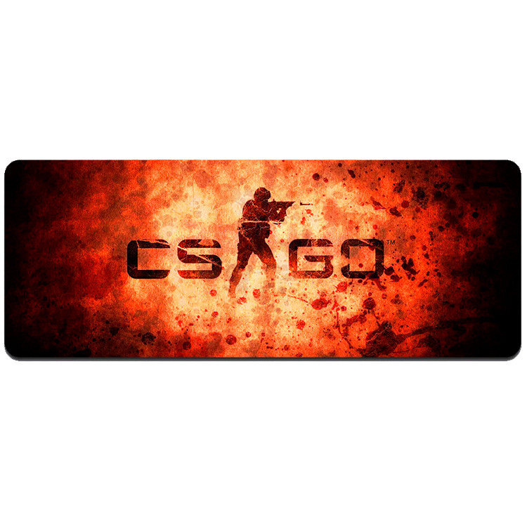 TU TU Коврик 300*700 тканевой CS One Fighter с боковой прошивкой, толщина 2 мм, цвет Black/Red, Пакет