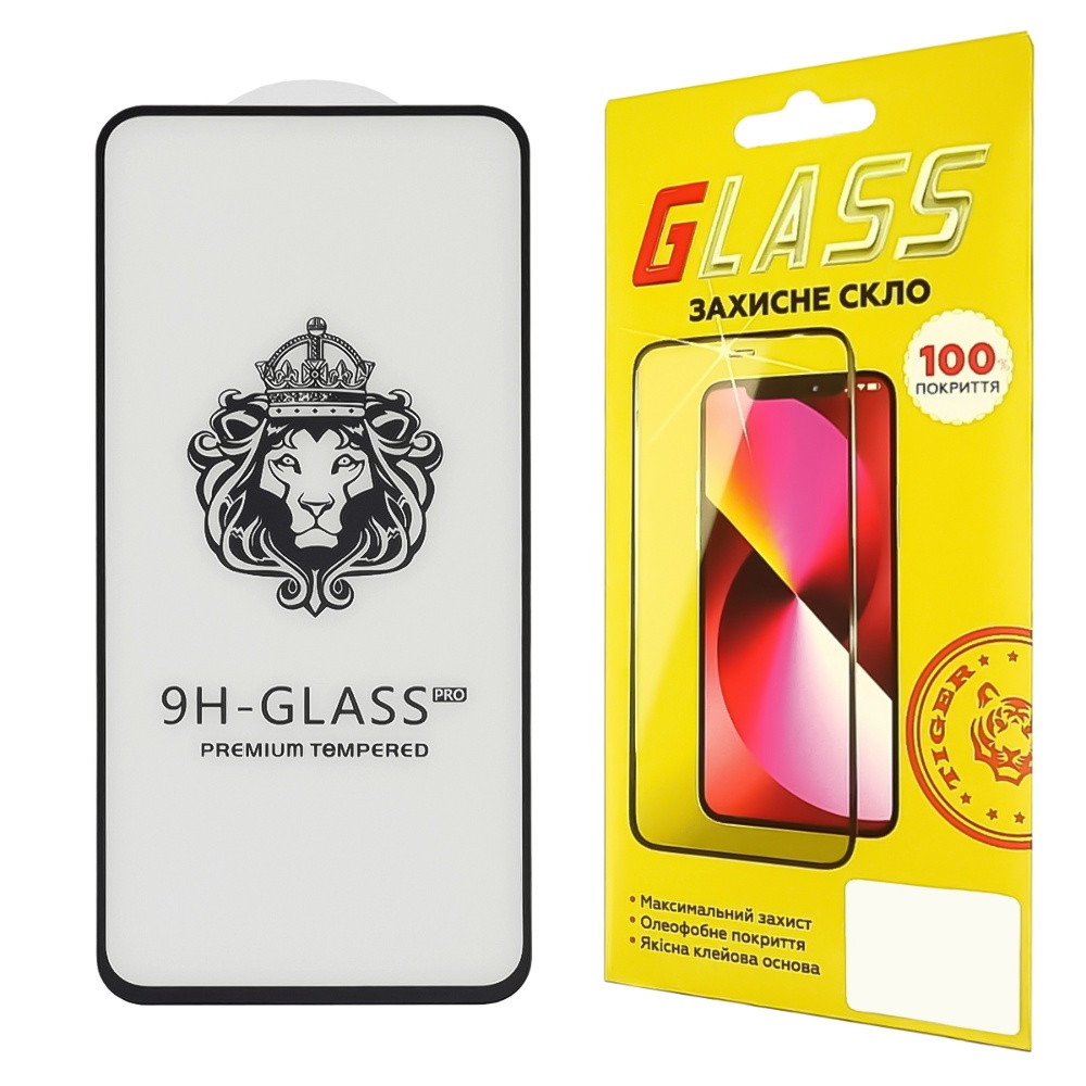 TU  TU Защитное стекло для Samsung A546 A54 Full Glue Lion (0.3 мм, 2.5D, чёрное), фото 1