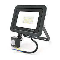 TU  TU Прожектор LED c датчиком движения Ritar ZB-PGGY-20W, 20W, SMD2835, IP65, 1600Lm, 6500K (100%),  Ra>70, 113*106.5*40mm,