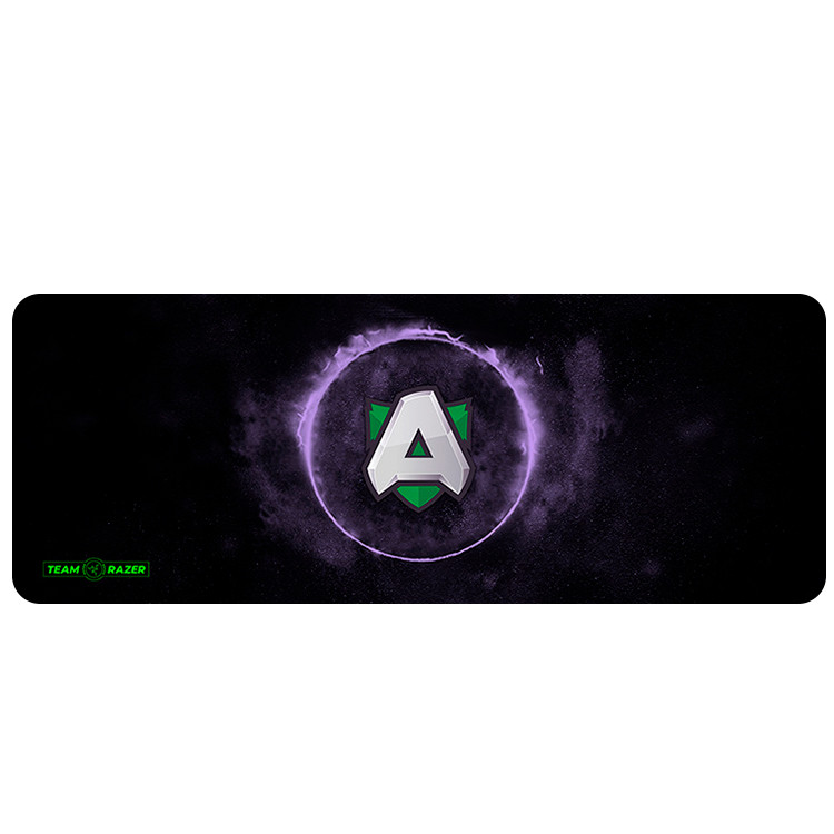 TU TU Коврик 300*700 тканевой RAZER TEAM с боковой прошивкой, толщина 3 мм, цвет Black/Violet, OEM
