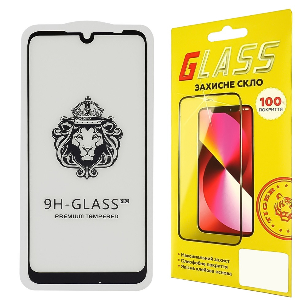 TU  TU Защитное стекло для Xiaomi Redmi Note 7/ 7S Full Glue Lion (0.3 мм, 2.5D, чёрное), фото 1