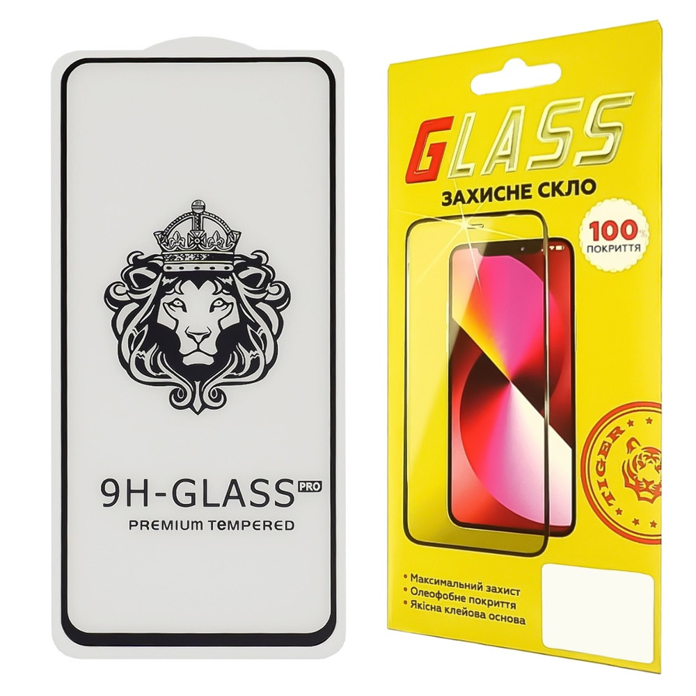 TU TU Защитное стекло для Xiaomi Redmi Note 9/ Note 9T Full Glue Lion (0.3 мм, 2.5D, чёрное), фото 1