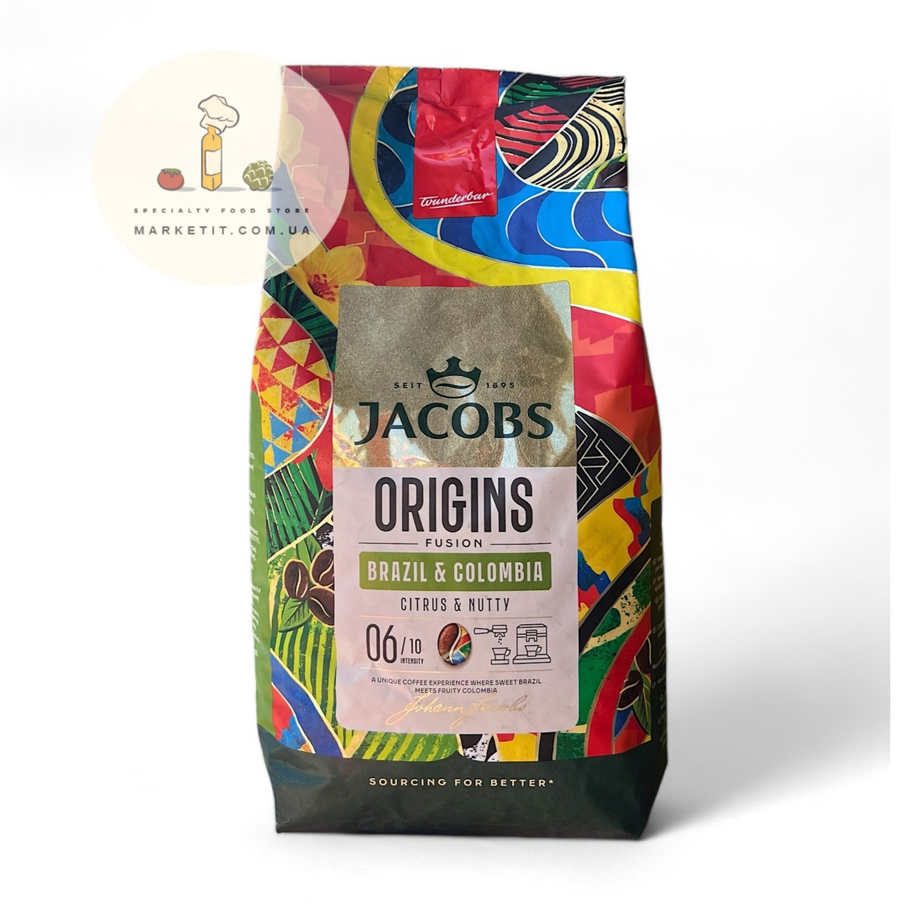Кава в зернах Jacobs Origins Fusion Brazil & Colombia, Німеччина 1 кг.