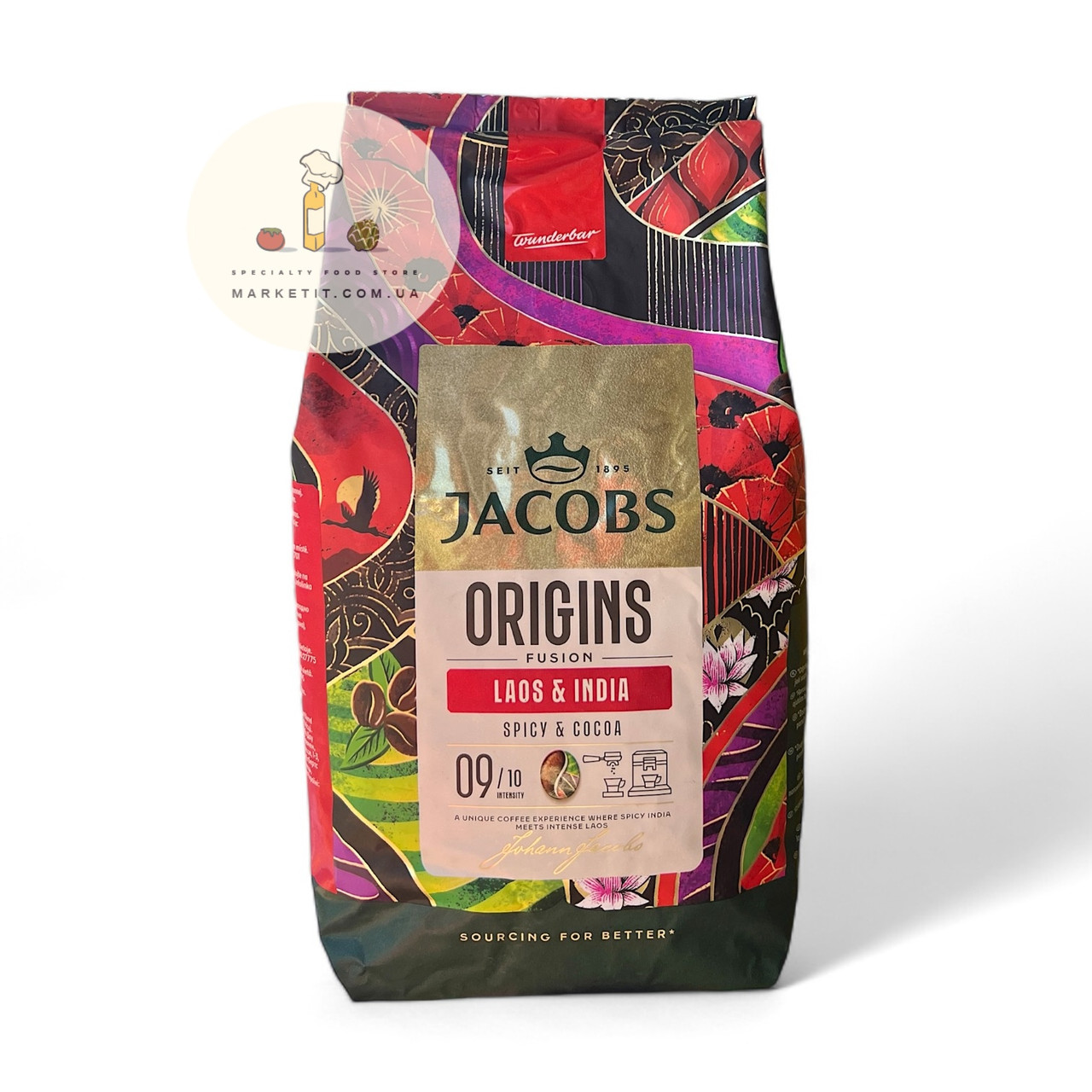 Кава в зернах Jacobs Origins Fusion Laos&India, Німеччина 1 кг.