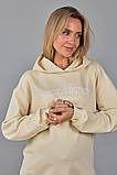 Зручне худі для вагітних і годування груддю із щільного трикотажу Tisha S (44) Юла мама Крем, фото 3
