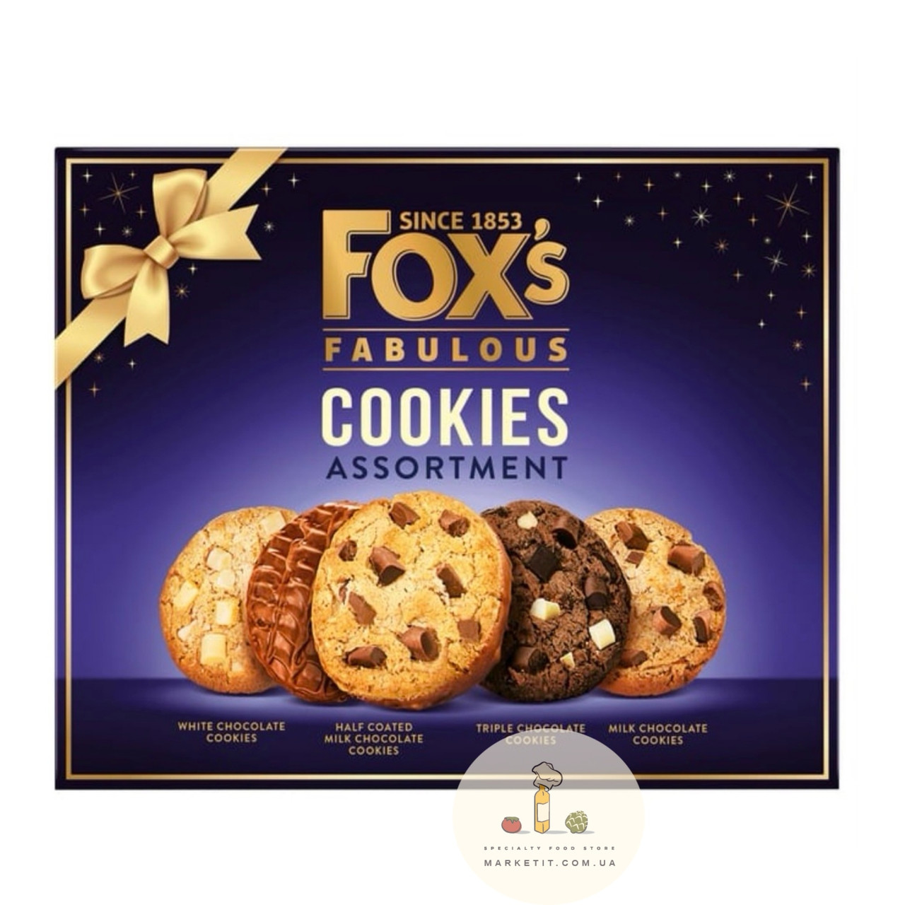 Печиво вівсяне Fox's Fabulous Cookies, зі шматочками шоколаду асорті Англія 365 г.