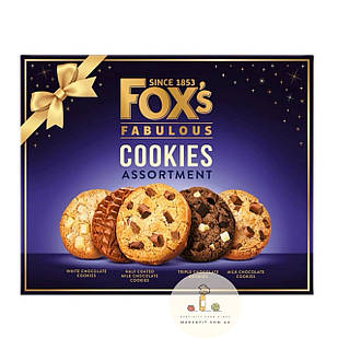 Печиво вівсяне Fox's Fabulous Cookies, зі шматочками шоколаду асорті Англія 365 г.