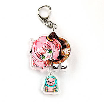 "Аня Форджер (Сім'я шпигуна / Spy family)" брелок акриловий двосторонній з уф-друком