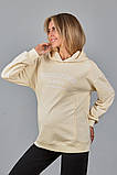Зручне худі для вагітних і годування груддю із щільного трикотажу Tisha S (44) Юла мама Крем, фото 6