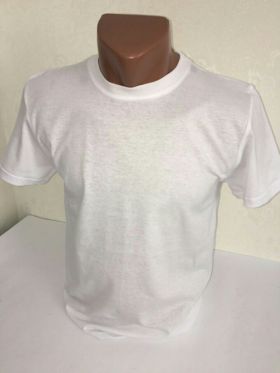 Белая мужская футболка 100% хлопок однотонная ФМ-2617 - фото 1 - id-p442414040