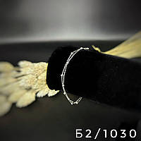 Срібний браслет з кульками, Розмір 16 см x 0,1 см, Вага: 2.0 г