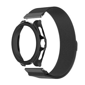 Комплект для годинника Xiaomi Watch 2Pro чорний (бампер + металевий ремінець 22 мм)