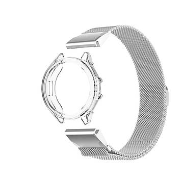 Комплект для годинника Xiaomi Watch 2Pro (бампер прозорий + металевий ремінець 22 мм соіблястий)