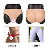 Силіконова вагіна труси стиль 1 Basic базова модель без катетера. Накладна вагіна, фото 2