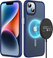 Магнітний чохол для мобільного телефона Apple iPhone 14 Plus + Зарядка MagSafe 2в1