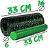 Масажний ролик (роллер) гладкий PowerPlay PP-4348 2 in 1 EPP Foam Roller Чорно/Зелений (33x14см.), фото 10