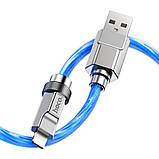 Кабель HOCO U113 Solid silicone charging data cable iP Blue, фото 4
