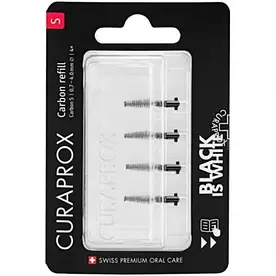 Йоршики Curaprox Black is white refill CPS Carbon S, 4 шт.