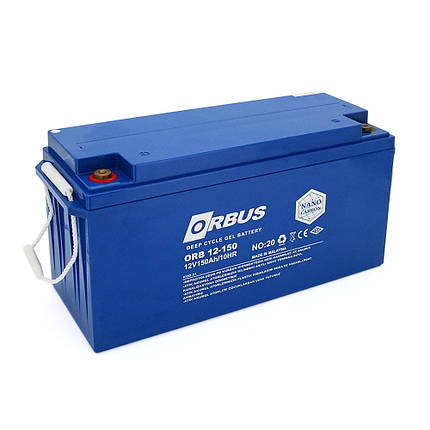 Акумуляторна батарея ORBUS CG12150 GEL 12 V 150 Ah (485 x 172 x 240) Black 47kg Q1/34, фото 1