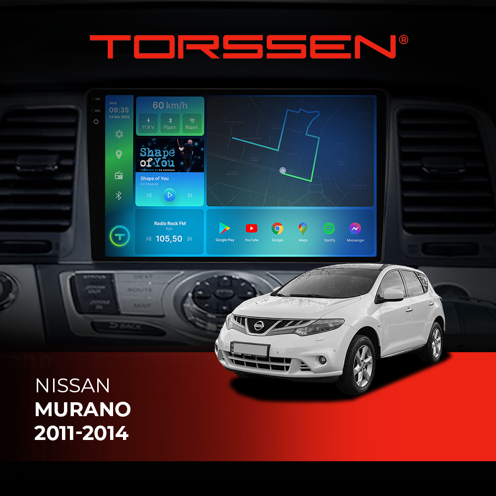 Штатна магнітола Torssen 2K Nissan Murano 11-14 F98256 4G Carplay DSP, фото 1