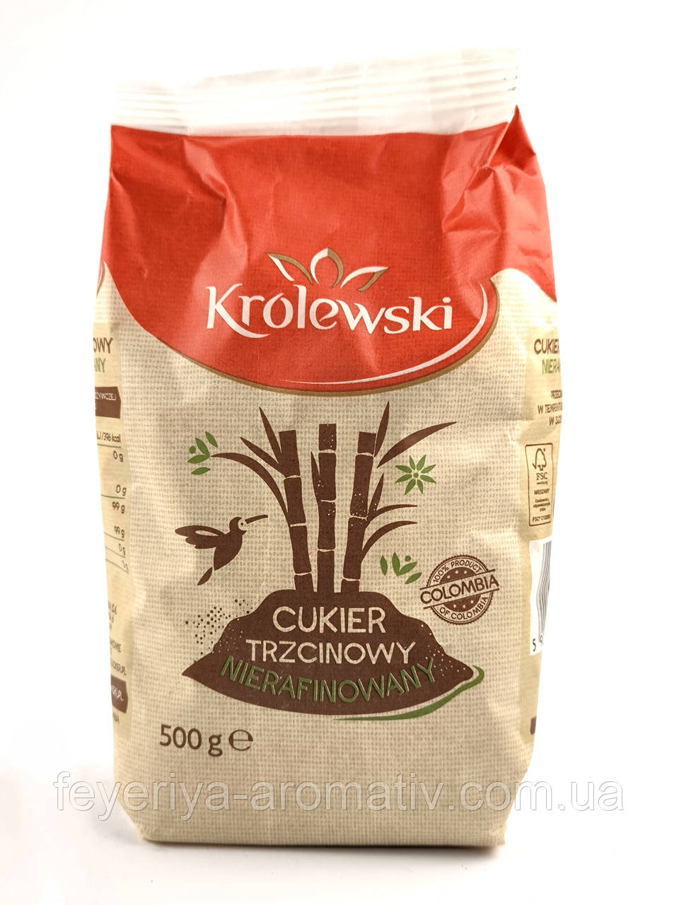 Тростинний цукор Krolewski 500г Польща