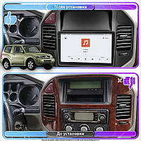 Al Штатна магнітола Android для Mitsubishi Pajero III Рестайлінг 2002-2006 екран 9" 4/64 QLED CarPlay 4G Wi-Fi GPS 360 Prime