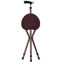 Al Палиця табурет YK-38 алюмінієвий на тринозі з регулюванням висоти з розкладним стільчиком Bronze