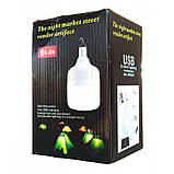 Підвісна лампа акумуляторна кемпінгова 50w на гачку 5V LED USB, фото 4