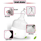 Підвісна лампа акумуляторна кемпінгова 50w на гачку 5V LED USB, фото 7