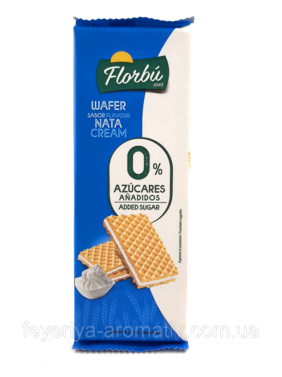 Вафлі із вершковим кремом без цукру Florbu 0% 150г Іспанія