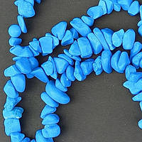 Бусини бірюза 12х6 мм 85 см саморідки неправильної форми
