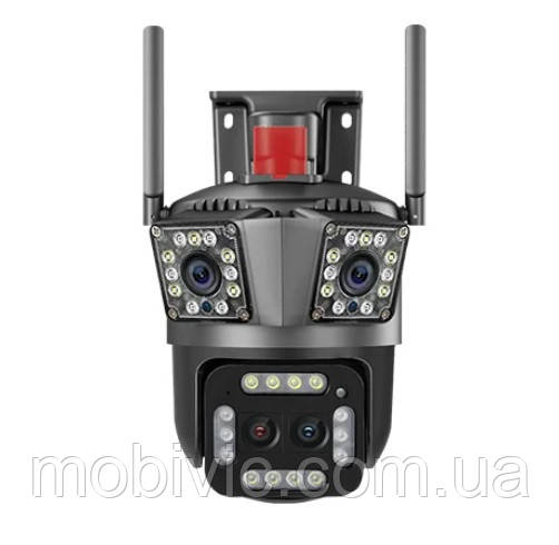 Wi-Fi камера HW41 — 16 МП + ПОДАРУНОК!, 4 об'єктиви, (віддалений перегляд), обертання,сигналізація -ORIGINAL, фото 1
