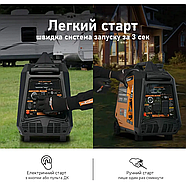 Інверторний генератор 3,5кВт газ/бензин з електричним стартом, пульт ДК MaXpeedingRods MXR3500s, фото 5