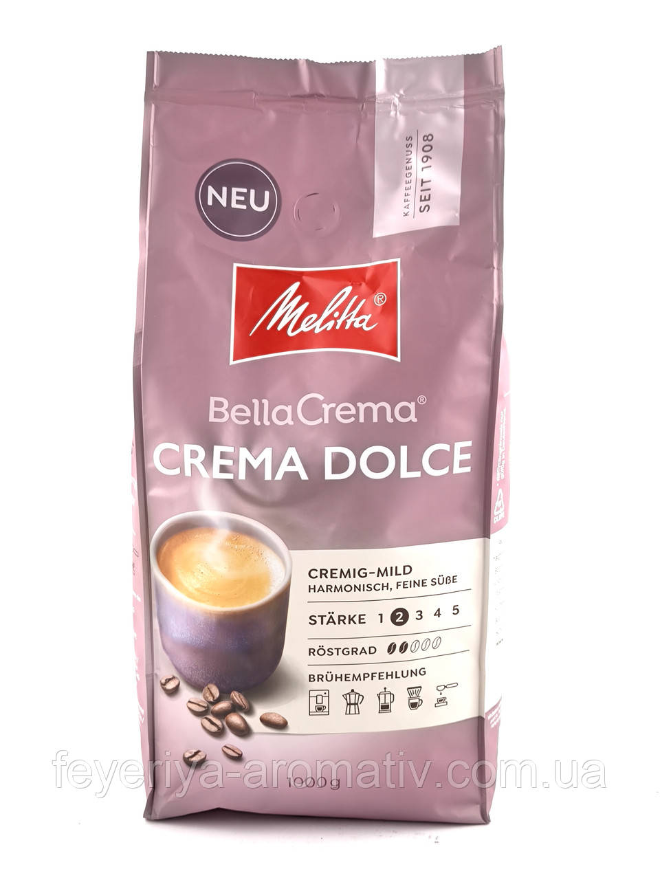 Кава в зернах Melitta Bella Crema Dolce 1 кг Німеччина