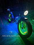 Яскрава підсвітка велосипеда світлодіодною смугою в прозорому силіконі. Водозащена. 8 кольорів у наявності., фото 3
