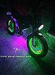 Яскрава підсвітка велосипеда світлодіодною смугою в прозорому силіконі. Водозащена. 8 кольорів у наявності., фото 2