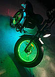 Яскрава підсвітка велосипеда світлодіодною смугою в прозорому силіконі. Водозащена. 8 кольорів у наявності., фото 5