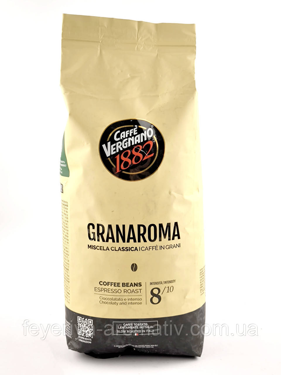 Кава в зернах Caffe Vergnano 1882 in Grani Granaroma, 1 кг (Італія)