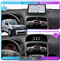 Al Штатна магнітола Android для Renault Kangoo II Рестайлінг 2013-2021 екран 9" 4/64 QLED CarPlay 4G Wi-Fi GPS 360 Prime