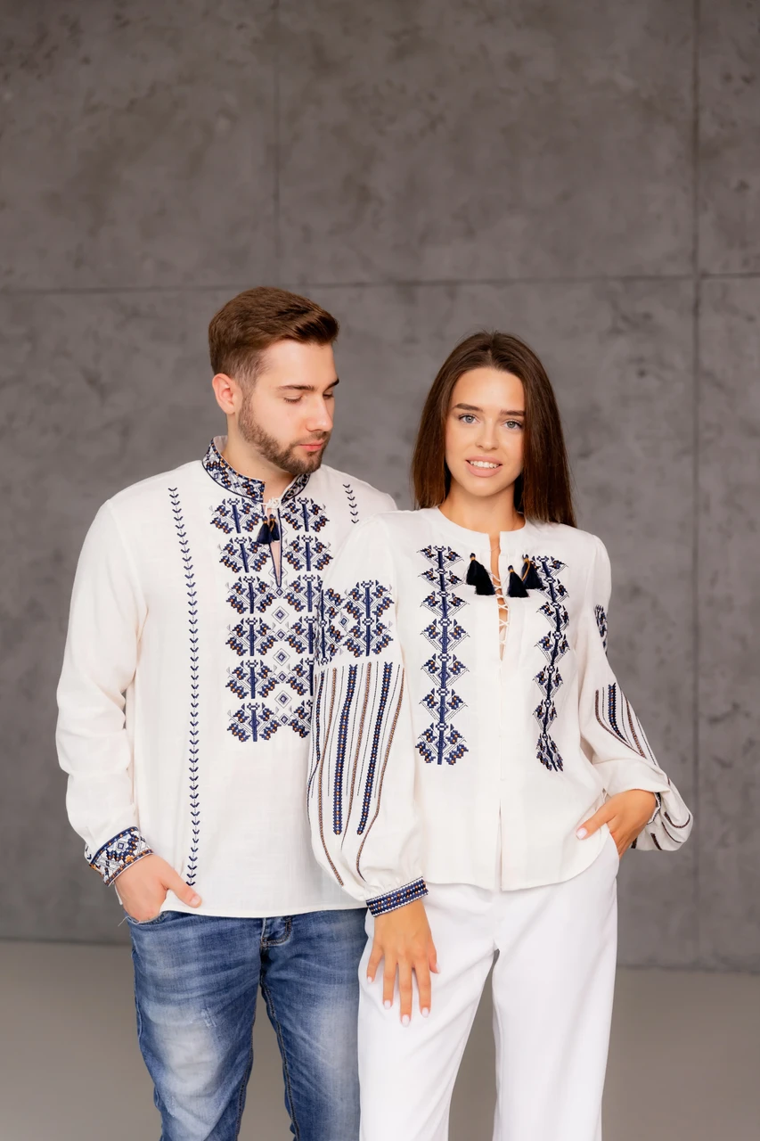 Парні вишиванки "Залісся" (білі)