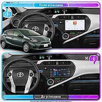 Al Штатна магнітола Android для Toyota Aqua I Рестайлінг 2 2017-2021 екран 9" 4/64 QLED CarPlay 4G Wi-Fi GPS 360 Prime
