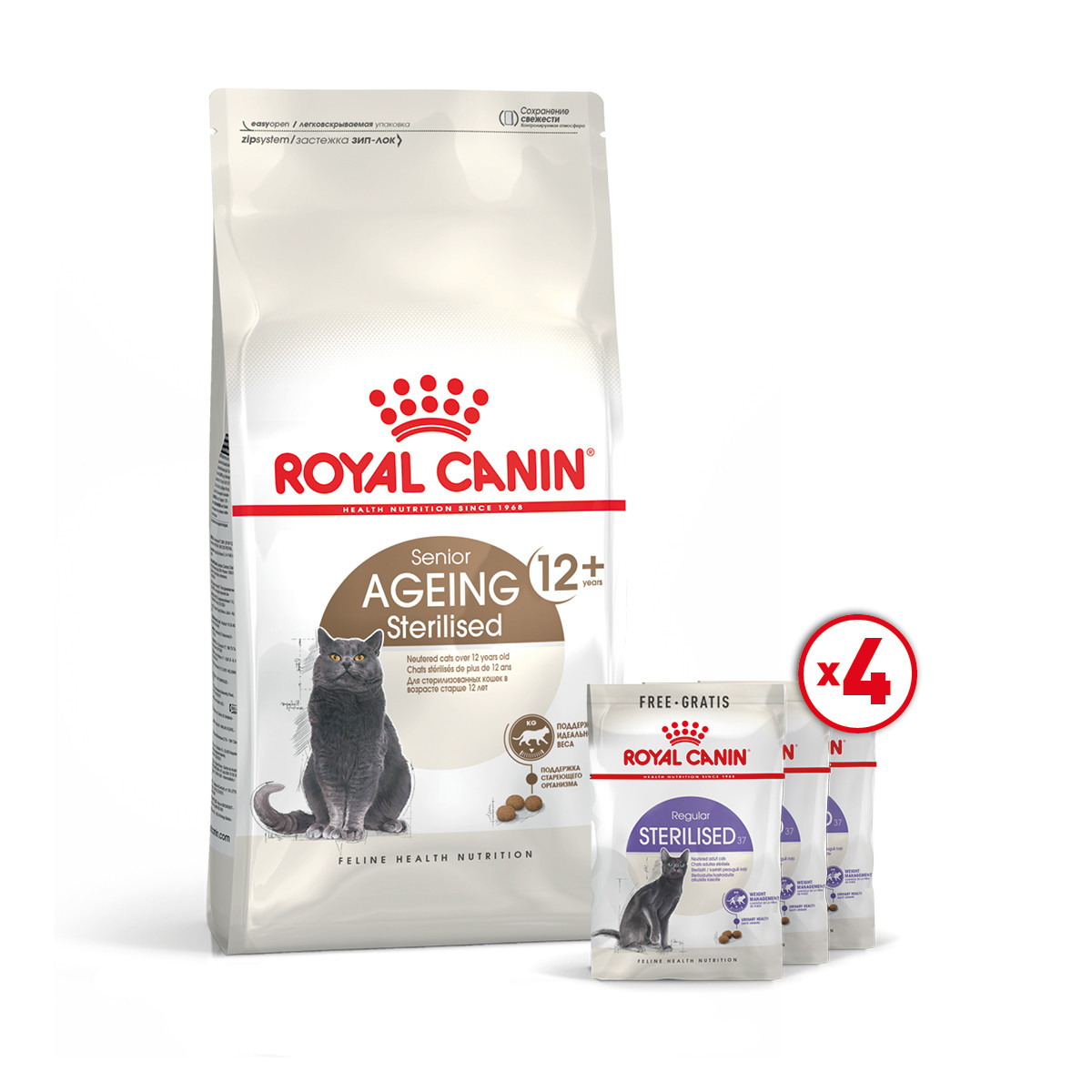 Корм для дорослих стерилізованих котів ROYAL CANIN STERILISED 12+(віком від 12 років) 2.0 кг