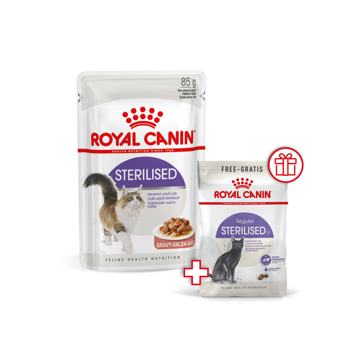 Вологий корм для дорослих стерилізованих котів ROYAL CANIN STERILISED IN GRAVY 0.085 кг
